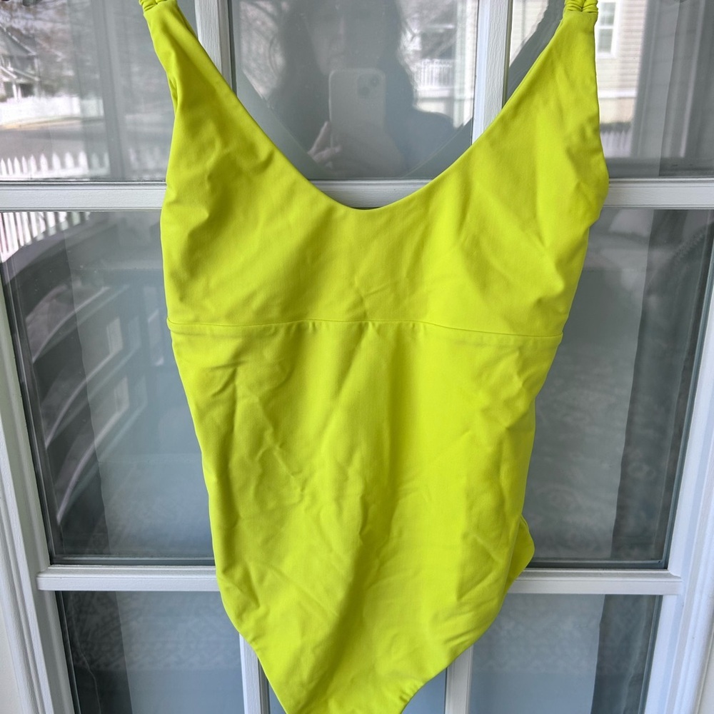 Amore + sorvete large Neon Yellow One-Piece Swimsuit